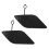 2X Front Bumper Tow Hook Cover Cap for  E-Class W212 E300 E350 E400 E500 Black 1
