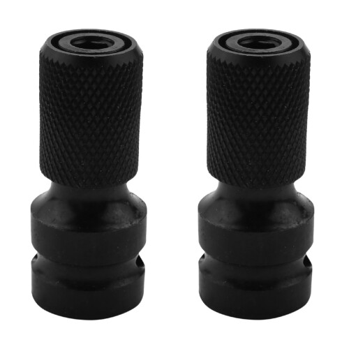 2X 1/2 inch Square To 1/4 inch Hex Ratchet Socket Wrench Socket Adapter Spanner Set Drive Converter Impact Tool