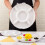 5 Combined Round Plastic Tray, Size: 13 Inches, White Plastic Partition 5