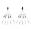 2Pcs 5 Arm Rig Head Swimming Baits Fishing-Red mesh pattern 1