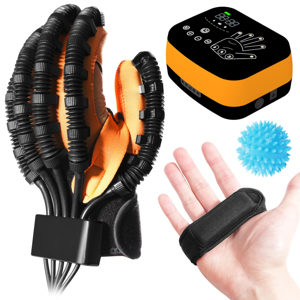 Orange Right Hand Xl Rehabilitation Robot Glove For Stroke Recovery Therapy In Visibility