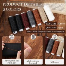 41 PCS Sewing Awl Kit with Storage Bag - Sewing Awl, Leather Sewing Needles, Rolled Wax Thread, and Essential Tools