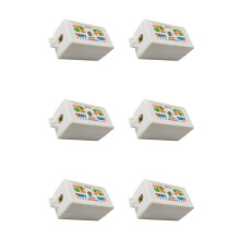 6X RJ45 Cat6 Junction Box for Ethernet Networking Cable Connection Accessories