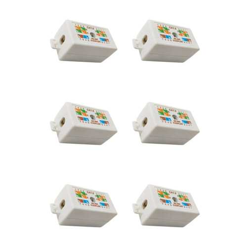 6X RJ45 Cat6 Junction Box for Ethernet Networking Cable Connection Accessories