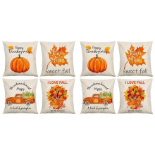 Pillow Covers for Fall Decor 18X18 Set of 8, Farmhouse Autumn Decorations, Thanksgiving Home Decor Throw Pillows