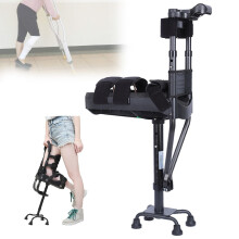 Hands Knee Crutch for Right Leg Injuries, Adjustable Height Walker for Adults Sports and Fractures