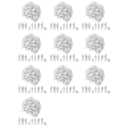 1:50 White Figures Architectural Model Human Scale HO Model Plastic Peoples,100 Pieces 1