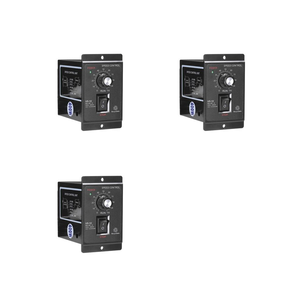3X 400W Motor Speed Controller Ac 220V Motor Speed Regulator Controller Forward And Backward Motor Governor Controller 4714078967191