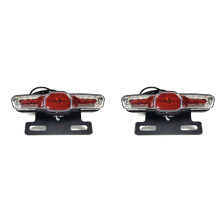 2X Elektrisches Fahrrad-Rücklicht mit Blinker und Bremslicht, Kompatibel mit 12-80 V Bremslicht zum Aufhellen (6-Polig).