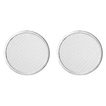 2pcs 13inch Aluminum Seamless Rim Pizza Baking Screen - Perfect Crisp, Enhanced Airflow