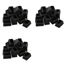 60 St Rektangulärt Ändlock Av Plast 30 mm X 20 mm Gängat Rör Rör Insats Gummifötter