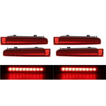 4Pcs Car Third High Brake Light Barn Door Rear Brake Light High Mount Stop Lamp for- T5 T6 Red