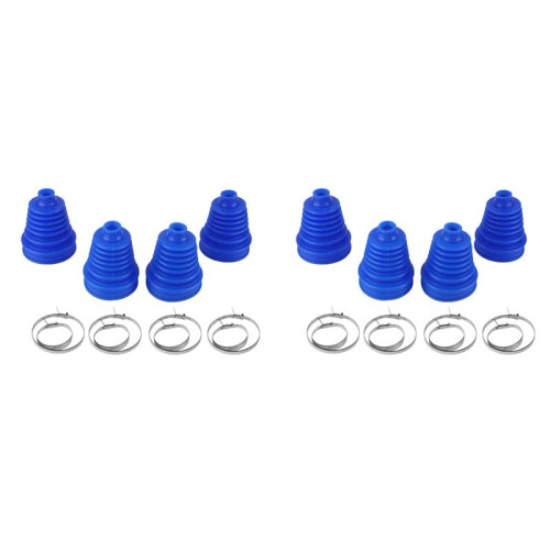 8Sets Car Silicone Constant Speed Dust Cover Universal  Round Clamp Track Connector Kit CV Boot Replacement