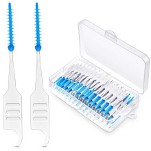 200 Pack Silicone Interdental Brushes DualUse Toothpicks with Soft Tips for Oral Care