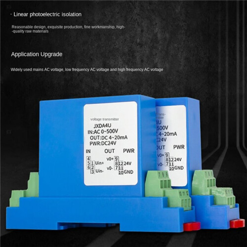 Voltage Transmitter 4-20mA Output Voltage Sensor Electromagnetic Isolation : 0-500V 2