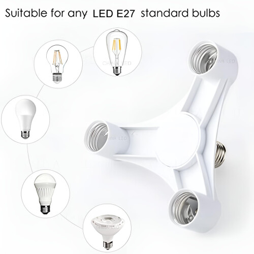 E27 Light Socket Splitter MultiSocket Conversion 3 in 1 4 in 1 5 in 1 6 in 1 LED Bulb Adapter 2