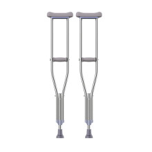 Adjustable Underarm Crutches Pair with NonSlip Rubber Tips for Elderly and Injury Recovery