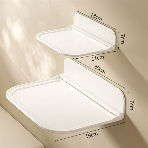 2PCS Portable Bedside Storage Shelf Wall-Mounted Bed  Rack Foldable Hanging Shelf Kitchen Bathroom Storage Holder,C 1