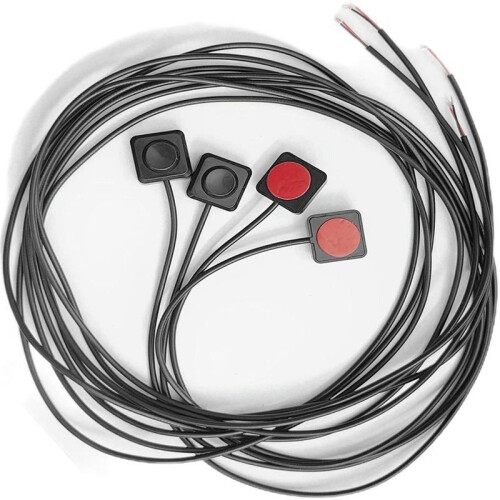 8Pcs Momentary  Momentary Push Button  Off  12V 24V Mount  Button   Length 120cm 1