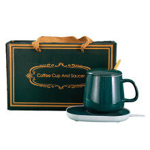 Ensemble chauffe-tasses en céramique avec sous-verre chauffant