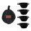 4Pcs Travel Cup Drinking Cups Strong-4 black portable bow 1