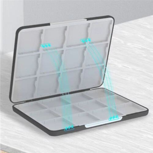 For 3DS Game Card Cartridge Storage Solution Shockproof for Shell Silicone Magnet 2