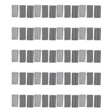 Classic Kitchen Towels, Natural Cotton, the Best Tea Towels, 18 X 25 Inch, 60 Pack, White with Grey Stripe