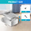 Recessed Power Outlet with USB and Ethernet, Hidden LowProfile Desk Socket Kit, Silver 2