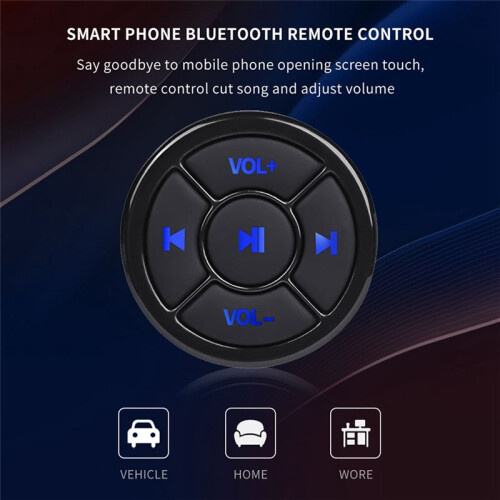 Wireless  5.0 Remote Controller Media Button Car Bike Steering Wheel Music  for IOS Android Phone Tablet 1