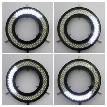 144 Peças de Anel de Luz LED Ajustável com Controle de 4 Zonas para Câmera Digital de Solda Industrial, Microscópio Trinocular UE