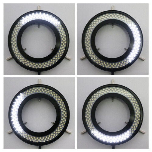 144pcs LED Ring Light Adjustable 4 Zones Control  for Industry Solder Digital Camera Trinocular Microscope EU