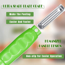 2 Pieces of Peeler with Container Stainless Steel Blade for Both Fruits and Vegetable