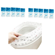 Disposable NonWoven Toilet Seat Covers Waterproof Mixed Color Strips Travel 10 Pack