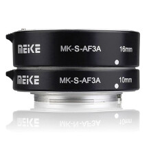Meike MK-S-AF3A Metal Auto Focus Macro Extension Tube 10mm 16mm for Mirrorless A6300 A6000 A7 A7SII NEX E-Mount Camera