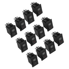 12X 12V 35A Voiture Camion Bateau Antibrouillard Interrupteur à Bascule LED Lumière Tableau de Bord Bascule 4 Broches Noir