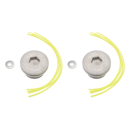 2X Universal Aluminum Grass Trimmer  with 8 Lines Brush Cutter  Thread Nylon Grass Cutting   Silver