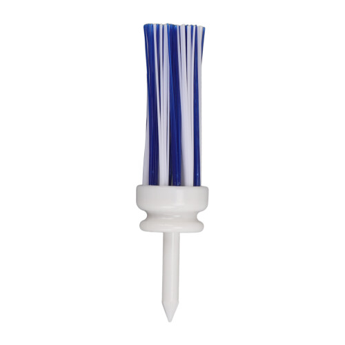 Plastic Golf Tee Long Ball Base 83mm White & Blue Low Friction 1