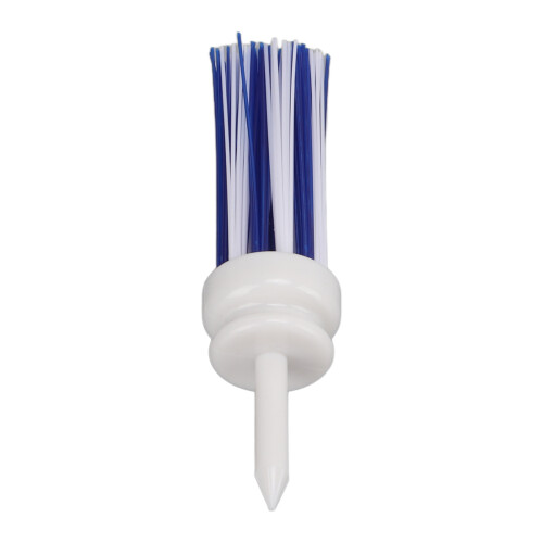 Plastic Golf Tee Long Ball Base 83mm White & Blue Low Friction 2