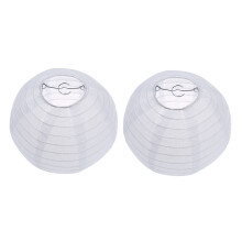 2X White Chinese/Japanese Paper Lantern/Lamp 8 inch Diameter