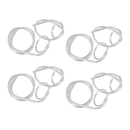 4X Glasses Shape Straw to Drink - Clear