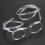 4X Glasses Shape Straw to Drink - Clear 3