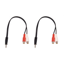 2 Pièces 3,5 mm Stereo Adaptateur Prise Vers 2 Prises RCA Femelles Adaptateurs Audio Cabel, 3.5mm Male A 2X RCA Femelle