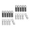 20Pcs Zipper Pull-Tab Replacement, Metal Zipper Puller Zip Slider Extender Handle Mend Fixer for Suitcases Backpacks 1