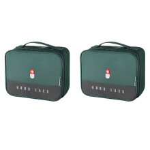 2X Portable Storage Bag Multifunctional First Aid Kit for Hiking, Backpacking, Camping, Travel, Car and Cycling Green