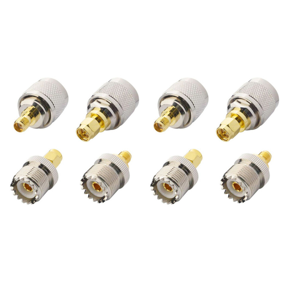 8 Pcs / Set Uhf Sl16 Pl259 So239 To Sma Male Plug Female Jack Rf Connector Test Converter 6031416248308