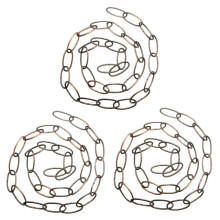 3X 1M Heavy Duty Chain for Vintage Chandelier Hanging Lamp,Red Bronze