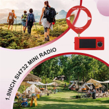 SI4732 Radio-Ontvangerset 1,9 Inch Scherm 10 KHz-180 MHz Kortegolfradio FM/AM/LSB/USB + Standaard + Antenne SI4732-Radio