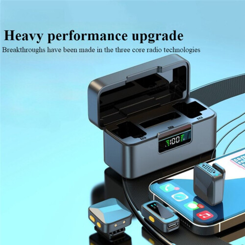 1-to-2 Lavalier Mic Type-C Interface + for  Interface Adapter for Live Streaming Mobile Phone BT Noise Cancelling