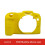 R8 Top Texture Rubber Silicone Case Body Cover Protector Frame Skin for   R8 Camera Yellow 5
