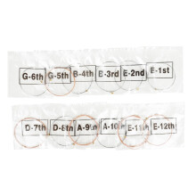 12pcs Acoustic Guitar Strings Light Gauge Phosphor Bronze Set for Warm Clear Tone